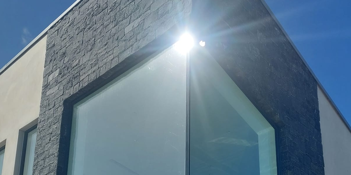 Kilkenny Limestone Cladding and Stone Pillars in Portrush